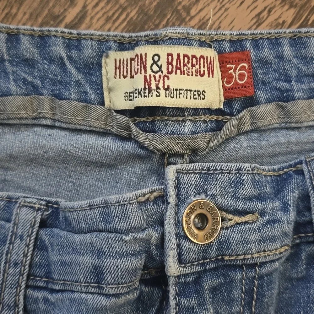 HUDSON & BARROW Men's Blue Denim Jeans Sz 36 X‎ 32 Slim Stretch